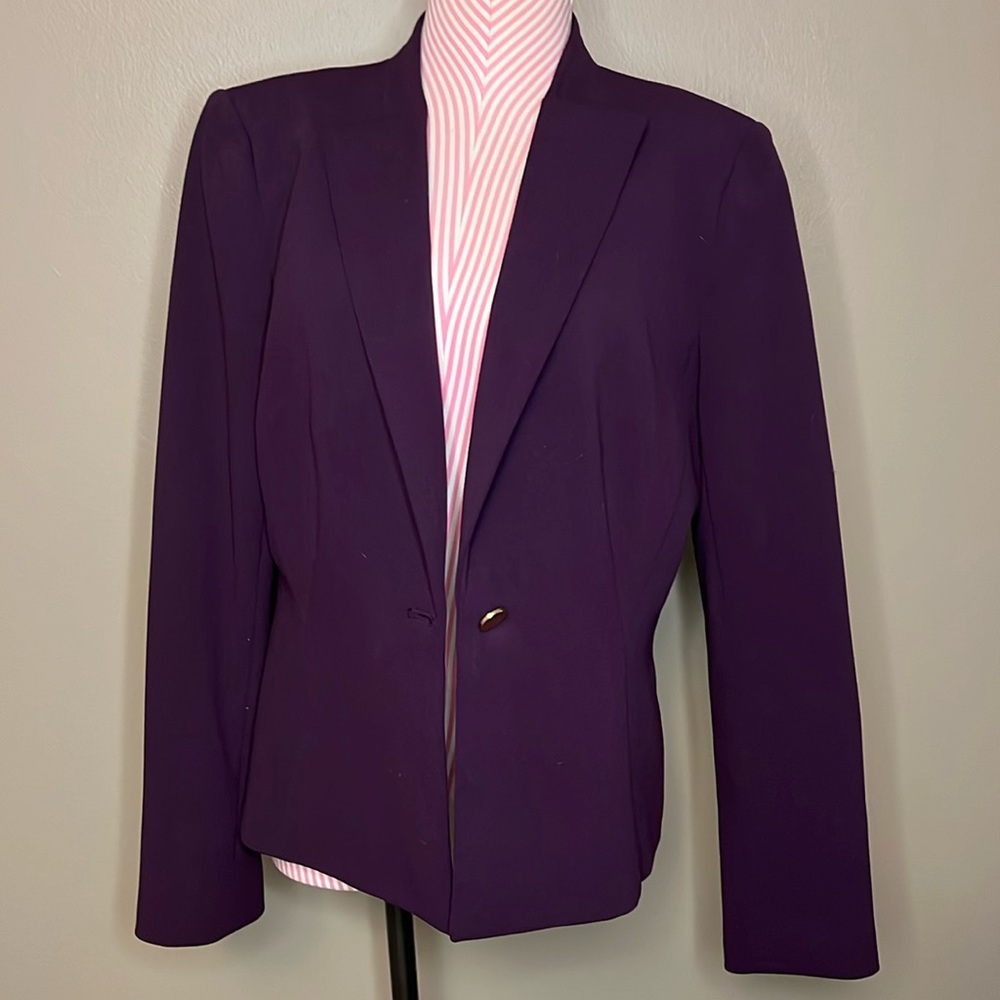 Calvin Klein purple gold hardware women’s blazer - 10